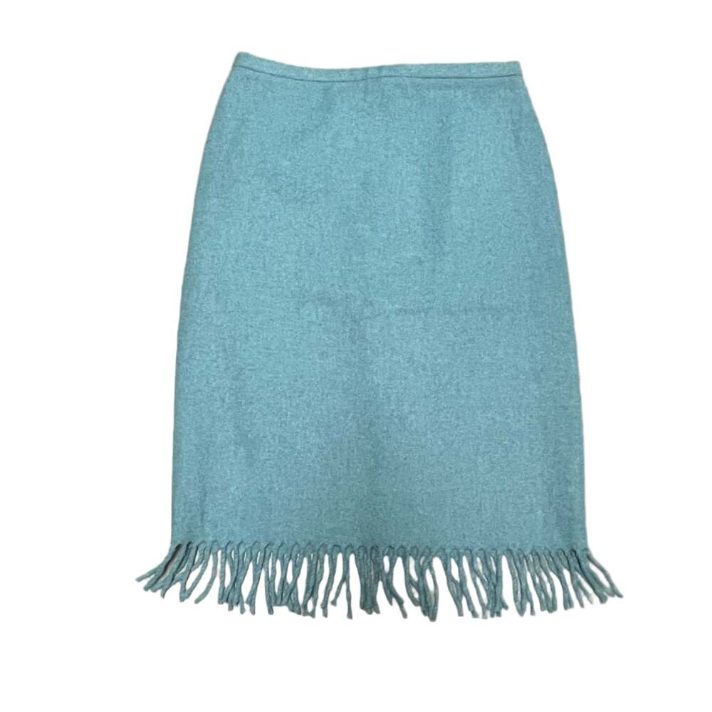 Vintage 1990s BCBG Max Azria Wool Fringe Skirt